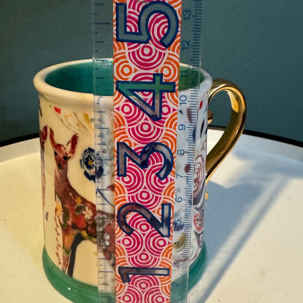 Anthropologie Starla Halfmann Folklore Fawns Deer Mug Cup - Picture 7 of 8